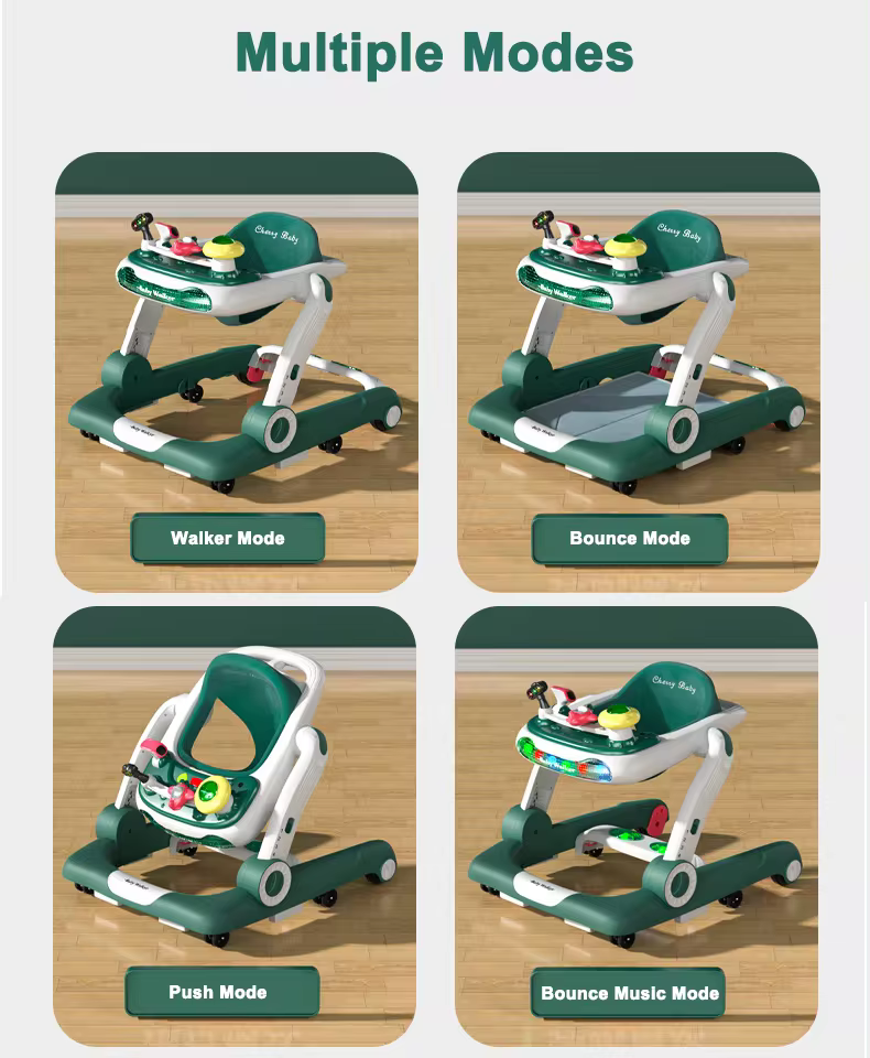 Baby walker with pushwalker